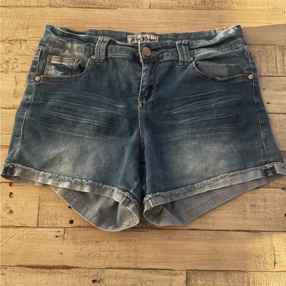 Paris Blues Distressed Denim Jean Shorts - Picture 1 of 4